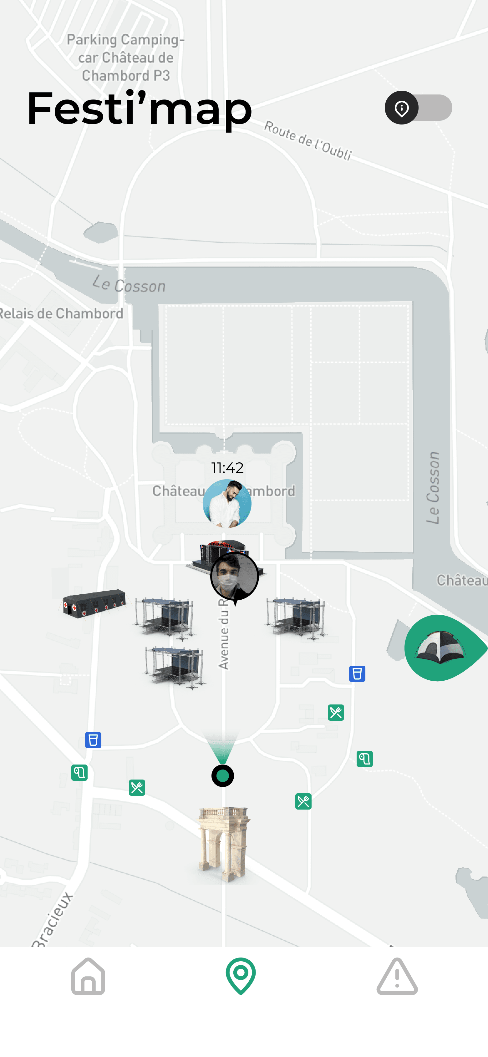 Interactive festival map